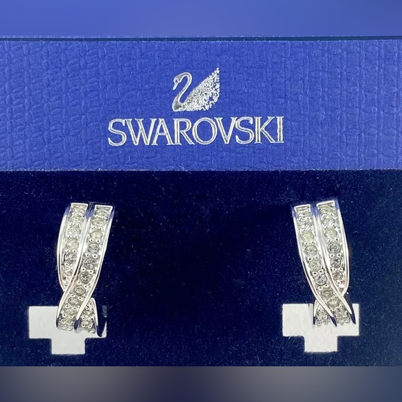 AUTHENTIFIER ! SWAROVSKI Beautiful hoops earrings clips - Picture 4 of 6